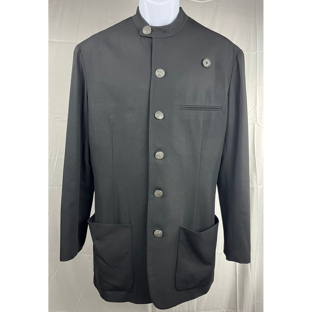 AX Armani Exchange Men's Black Mandarin Collar Blazer Style Jacket Size 40